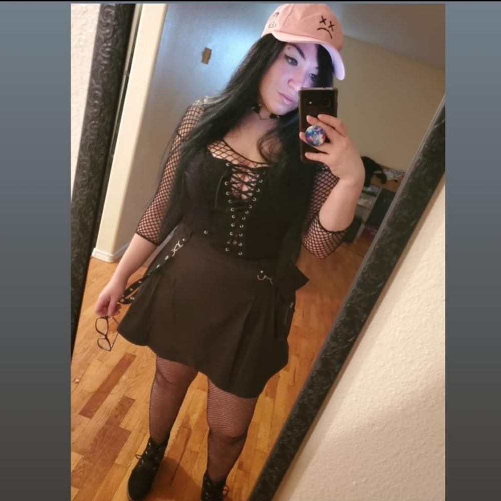 Goth Mini Skirt Kawaii Aesthetic - Picture 11 of 11